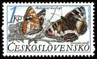 (1987-009) Марка Чехословакия "Ленточник тополёвый"    Охрана природы. Бабочки III Θ